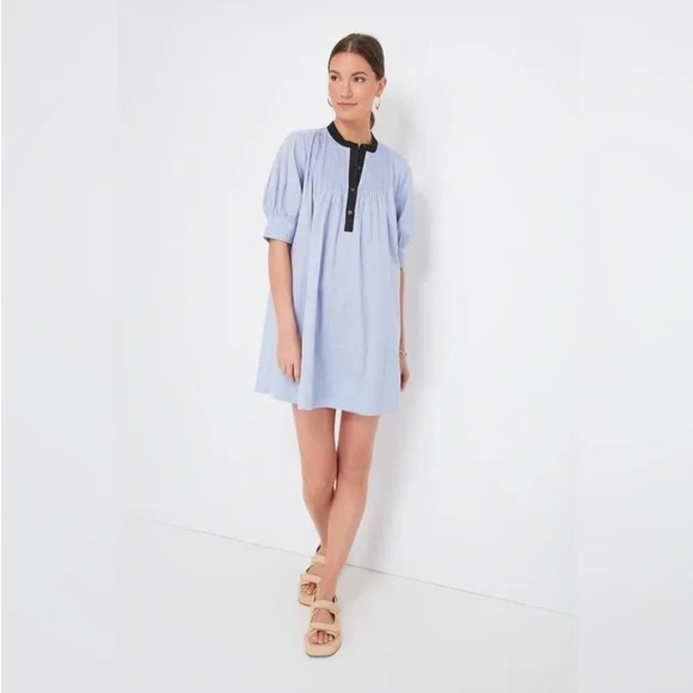 POMANDER PLACE Blue Annalee Mini Dress Size Medium